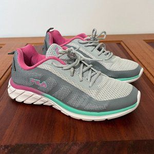 Fila Womens Memory Diskize 3 Gray Fitness Running Shoes 9 M Athletic Sneakers
